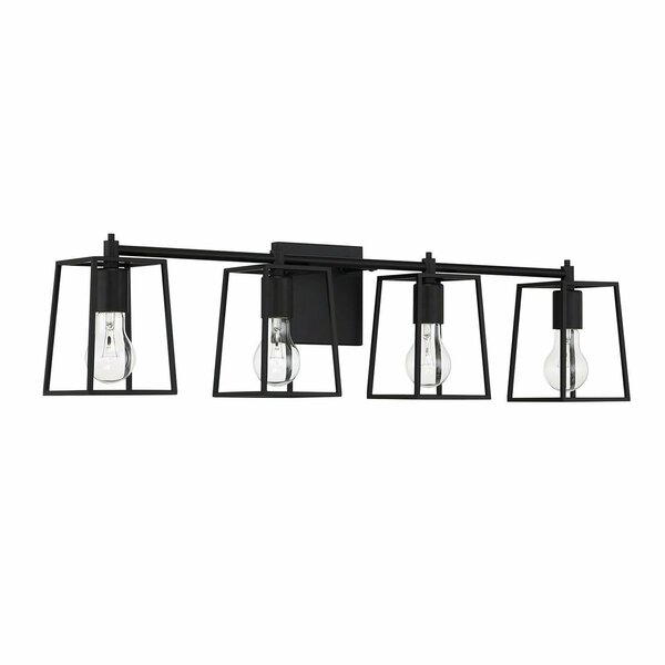 Craftmade Dunn 4 Light Vanity in Flat Black 12132FB4